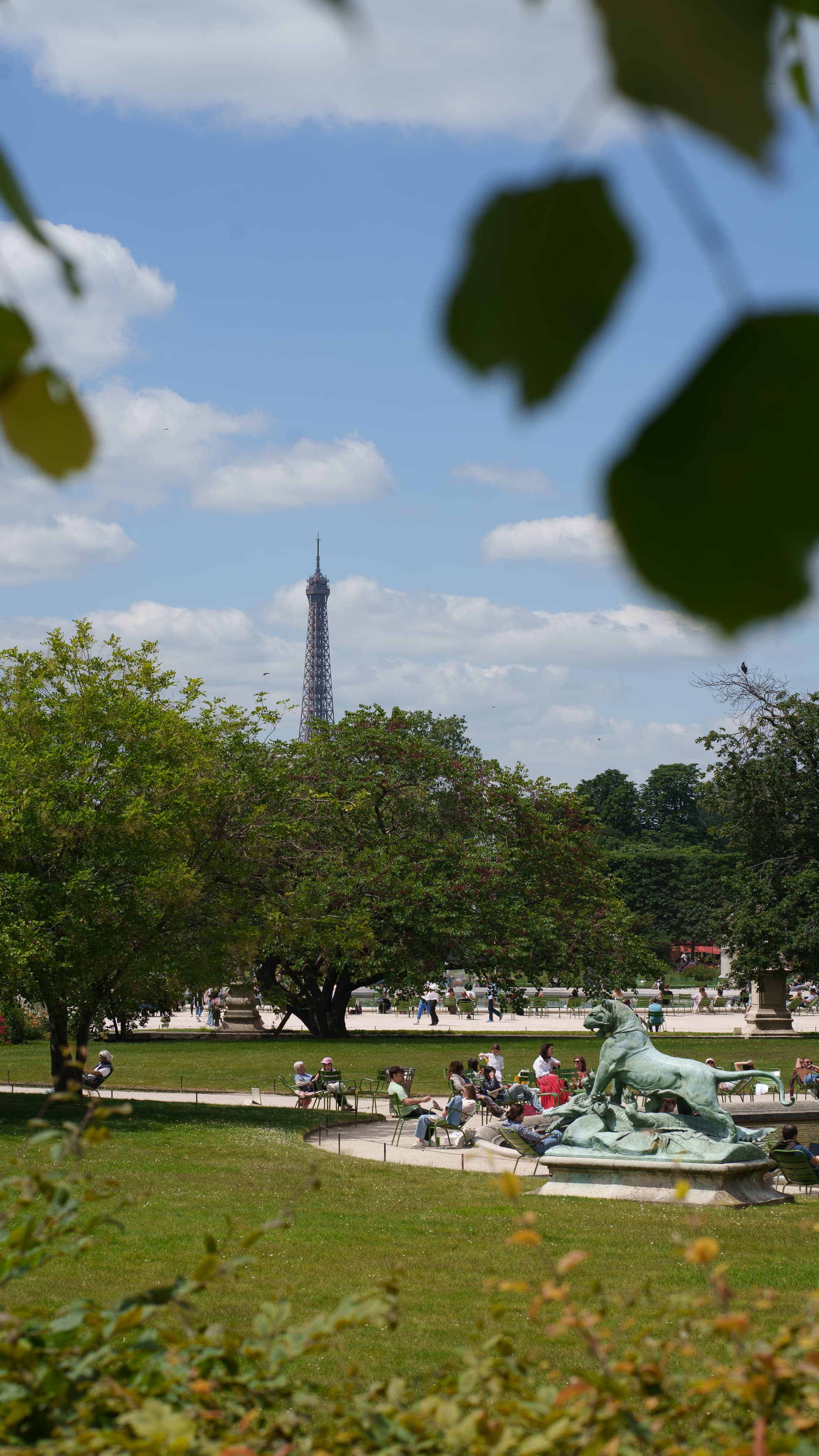 paris eiffel tower tuileries garden